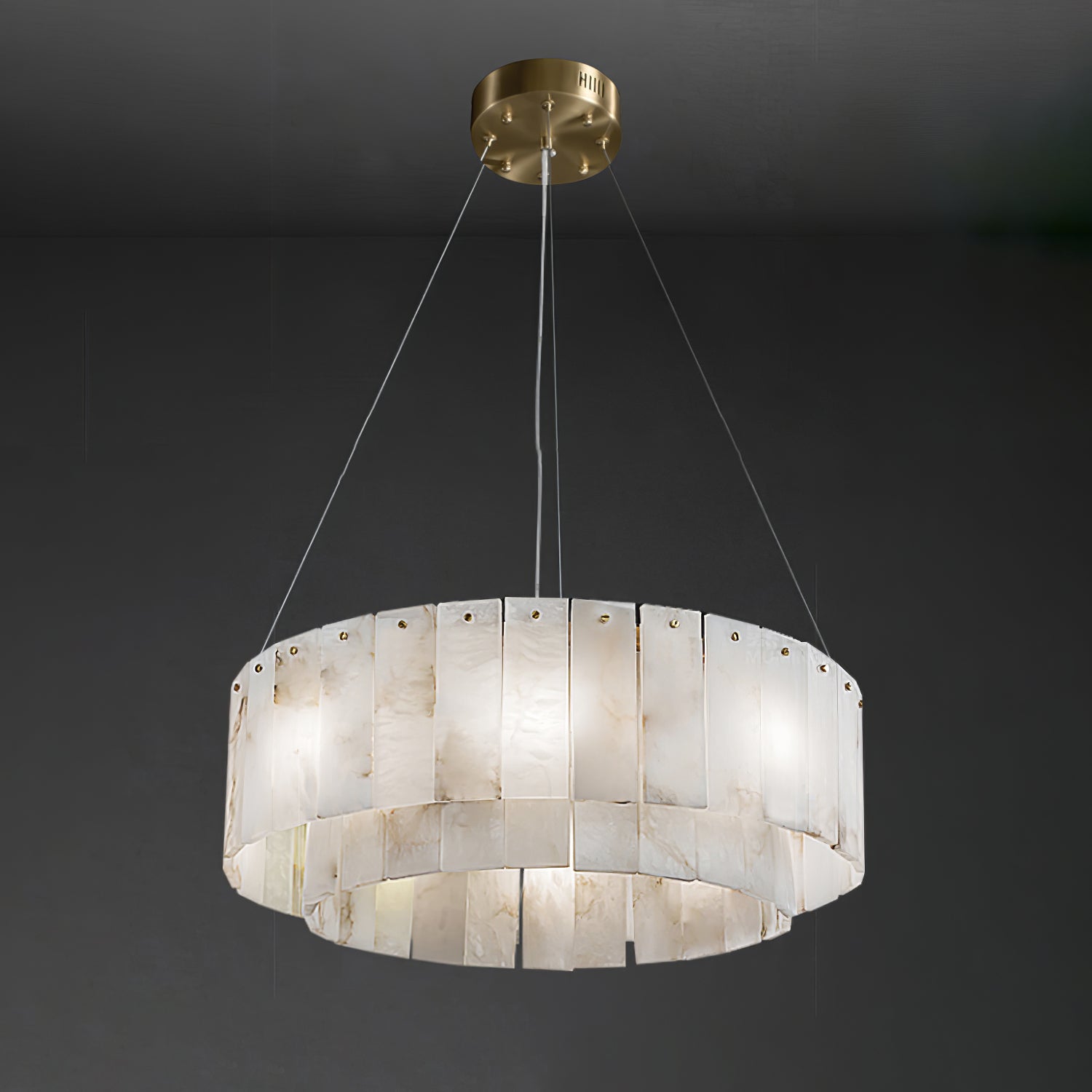 Zelaean Alabaster Round Pendant Light - Letslighting