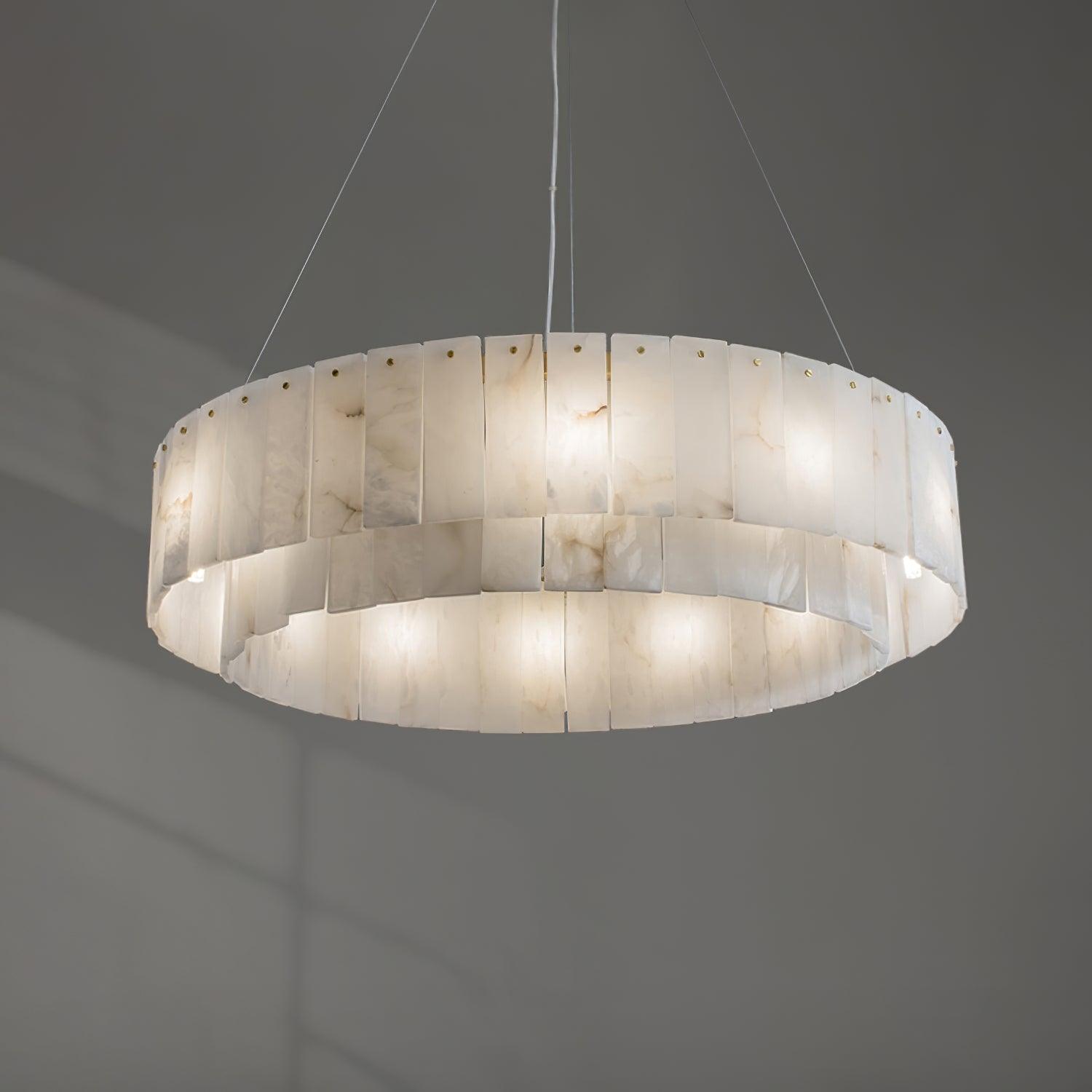 Zelaean Alabaster Round Pendant Light - Letslighting