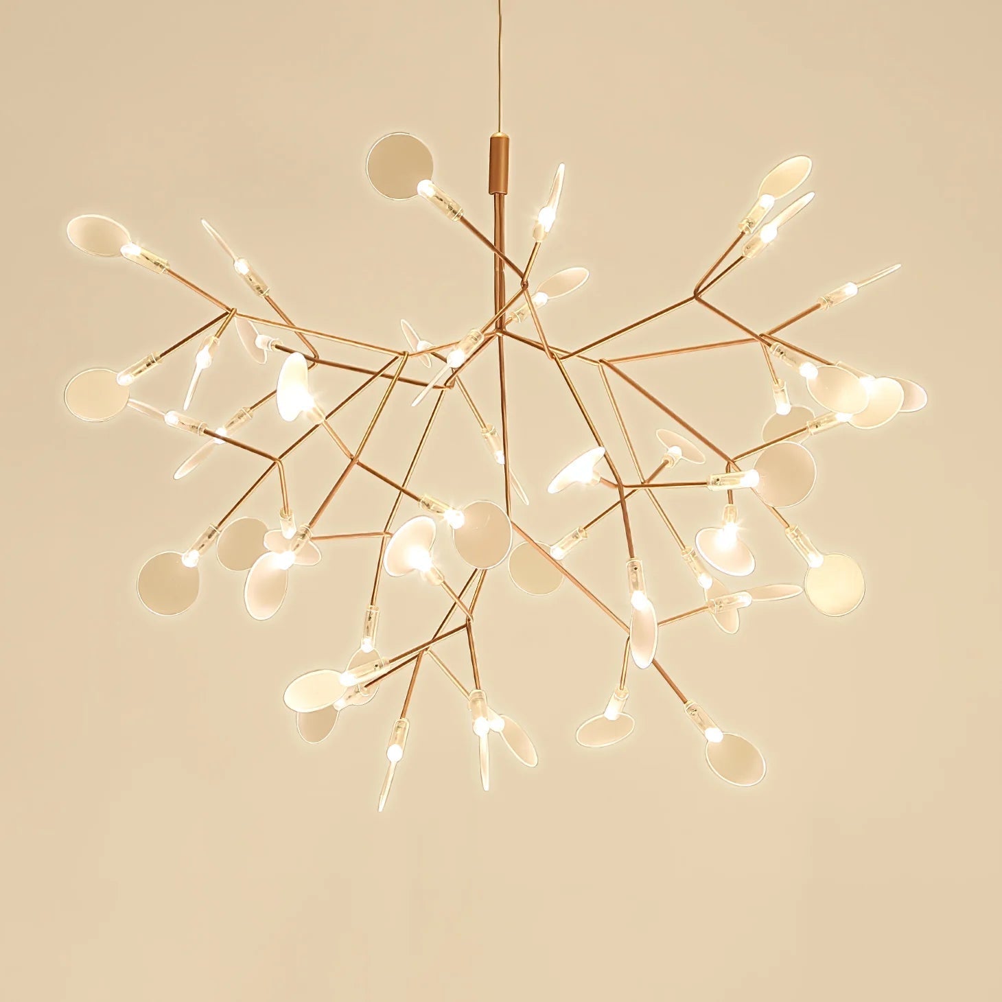 Olivia Lámpara de Araña Única Estilo Sputnik Art Decó Luciérnaga