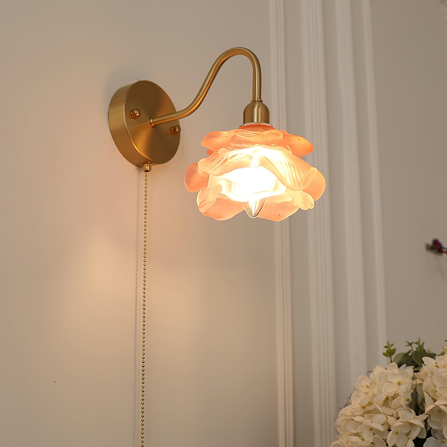 Rose Brass Wall Light - Letslighting
