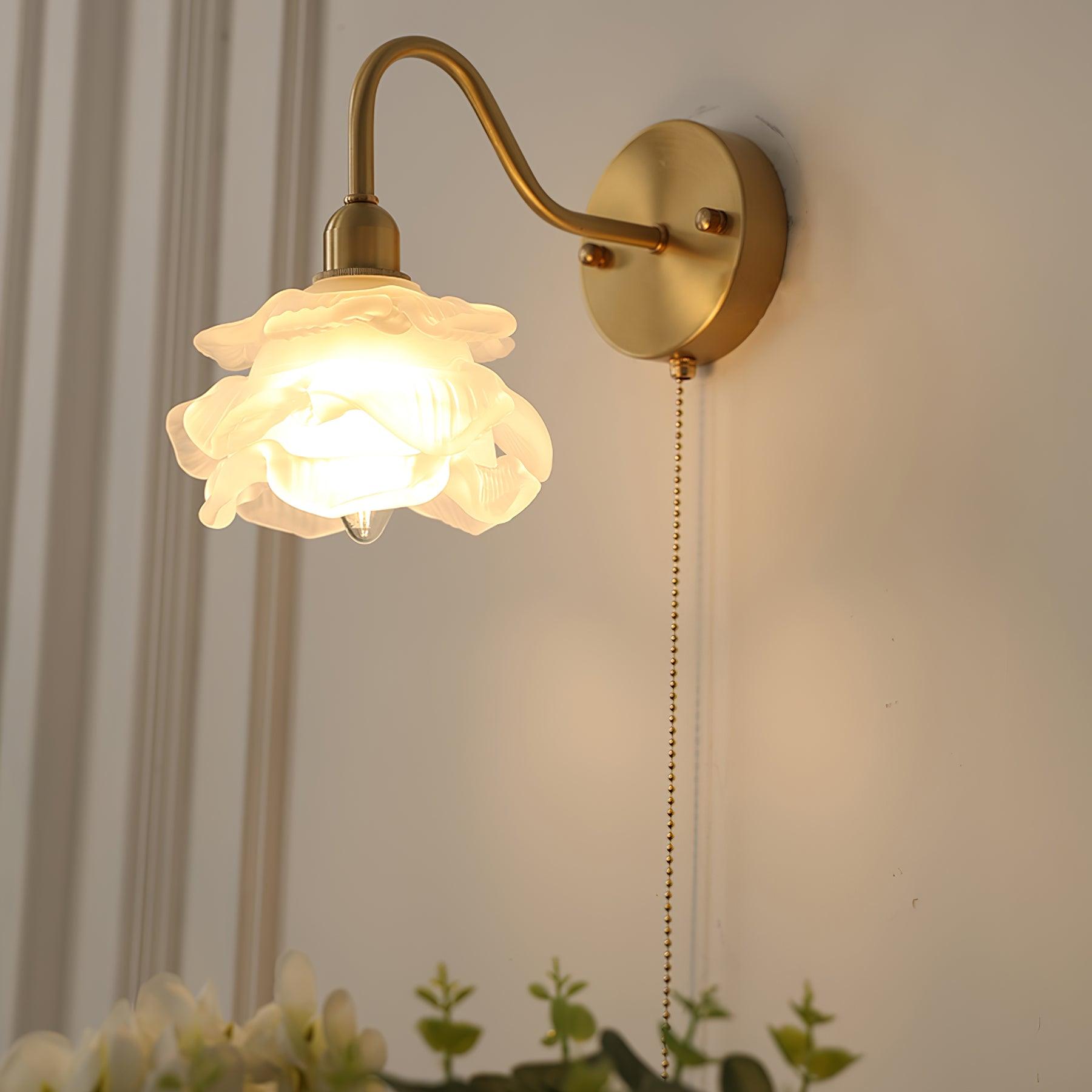 Rose Brass Wall Light - Letslighting