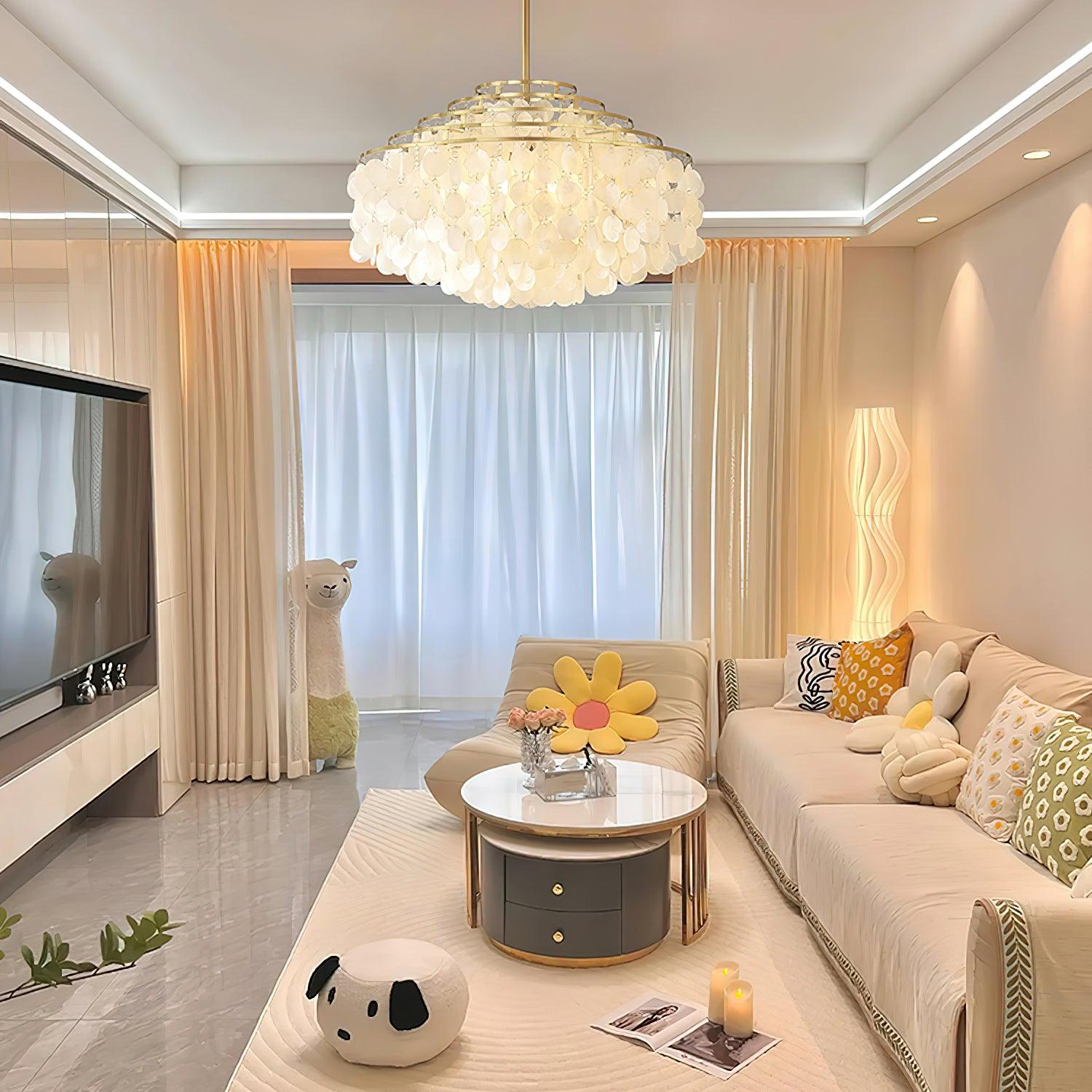 Round Shell Chandelier B - Letslighting