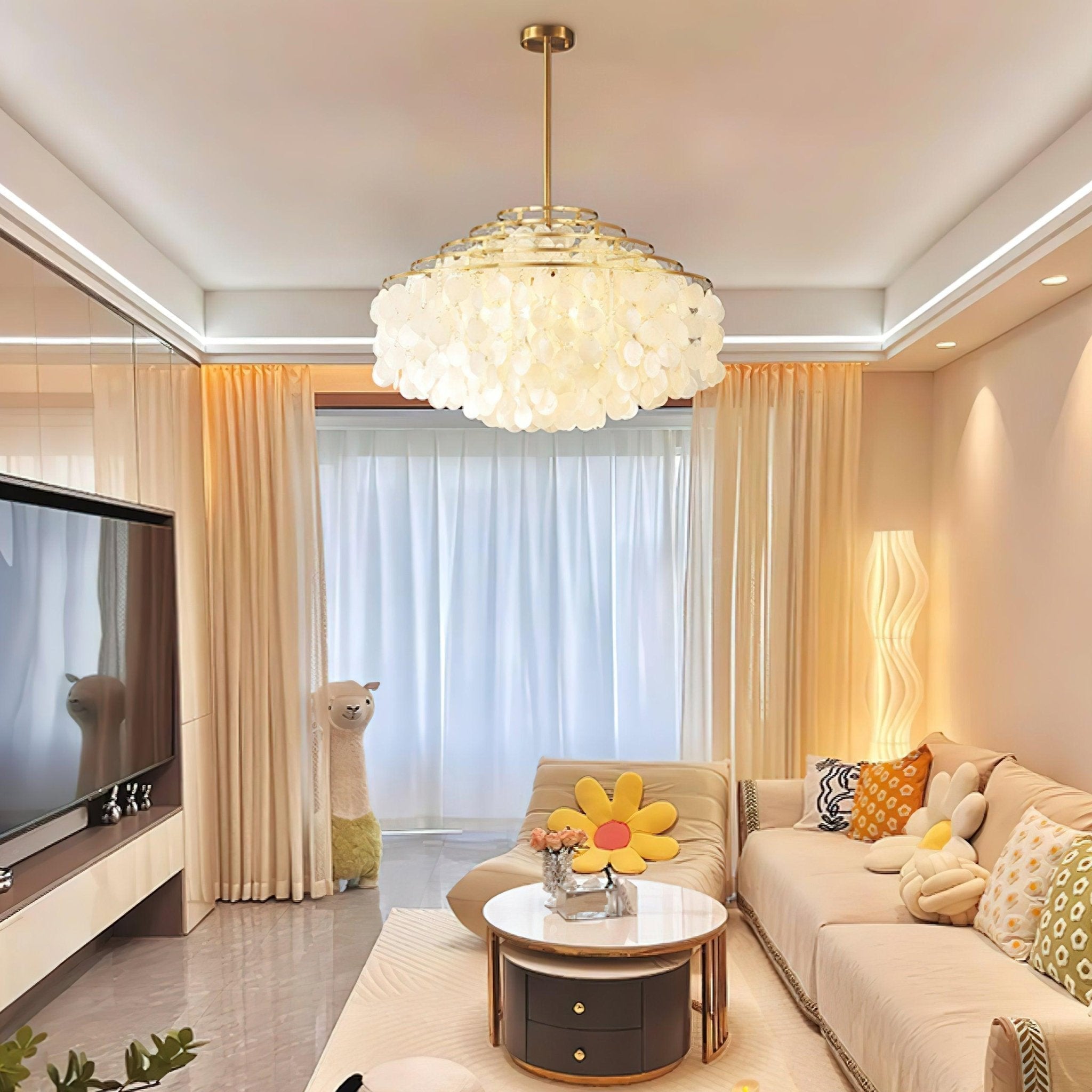 Round Shell Chandelier B - Letslighting