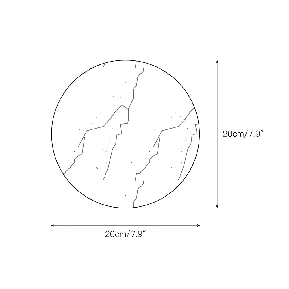 Vasilora Modern Minimalist Round White Marble Sconce Wall Lamp - Lamp Copper