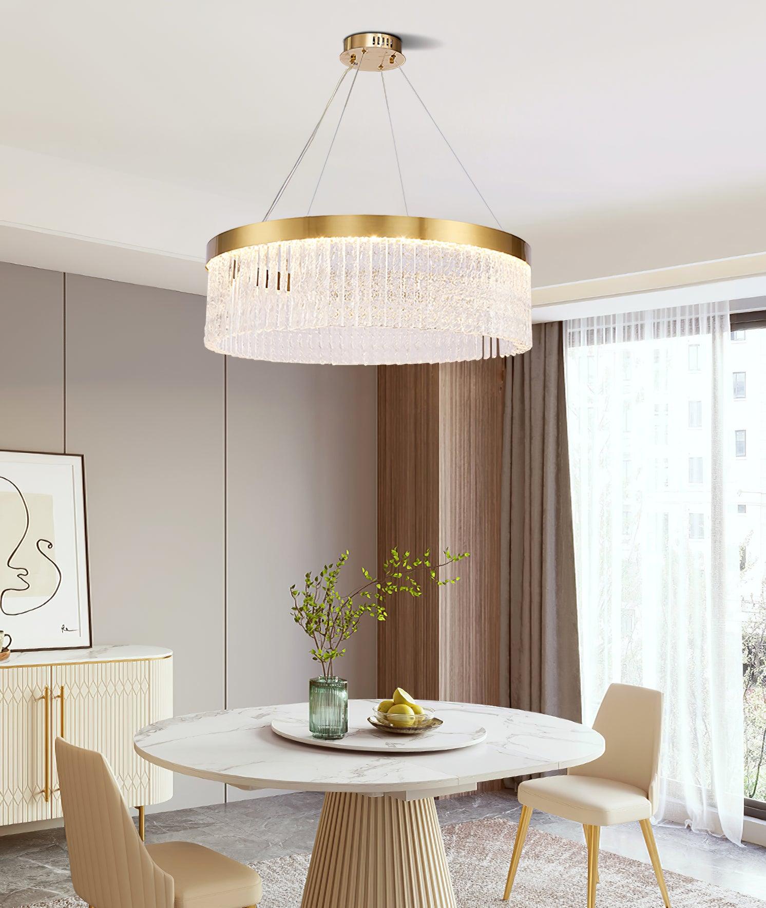 Round Halo Crystal Chandelier - Letslighting
