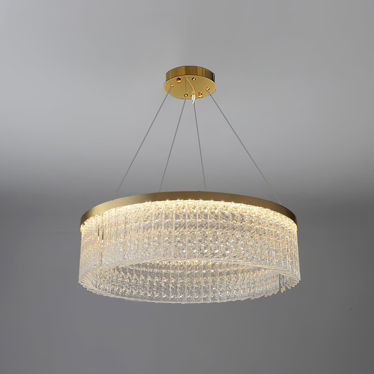 Round Halo Crystal Chandelier - Letslighting