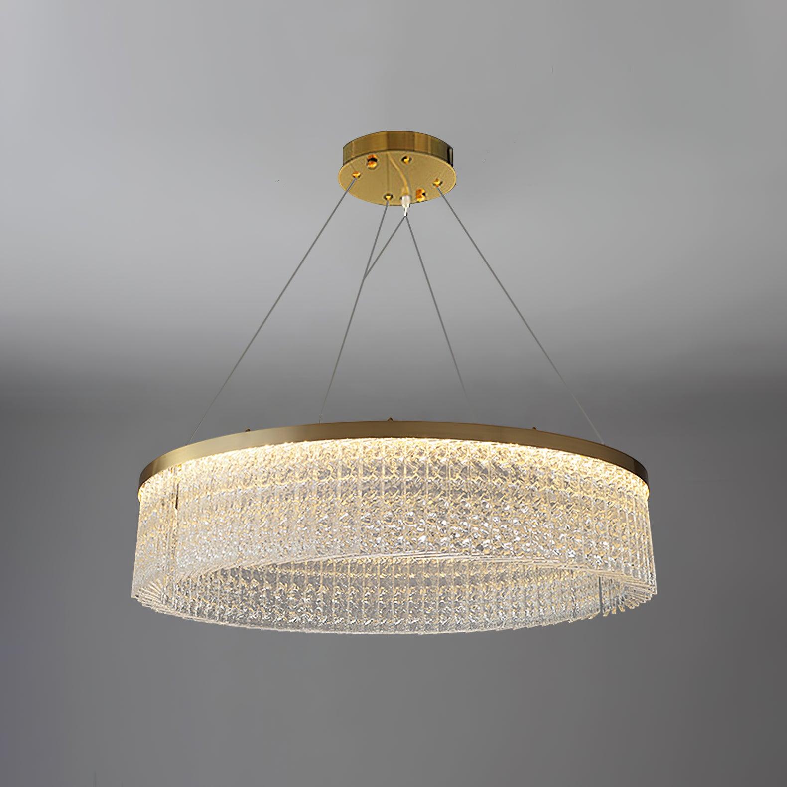 Round Halo Crystal Chandelier - Letslighting