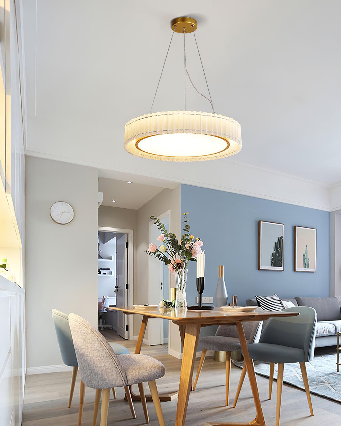 Round Pleated Pendant Lamp - Letslighting