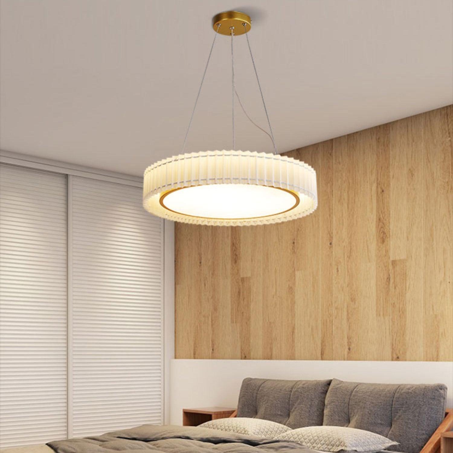 Round Pleated Pendant Lamp - Letslighting