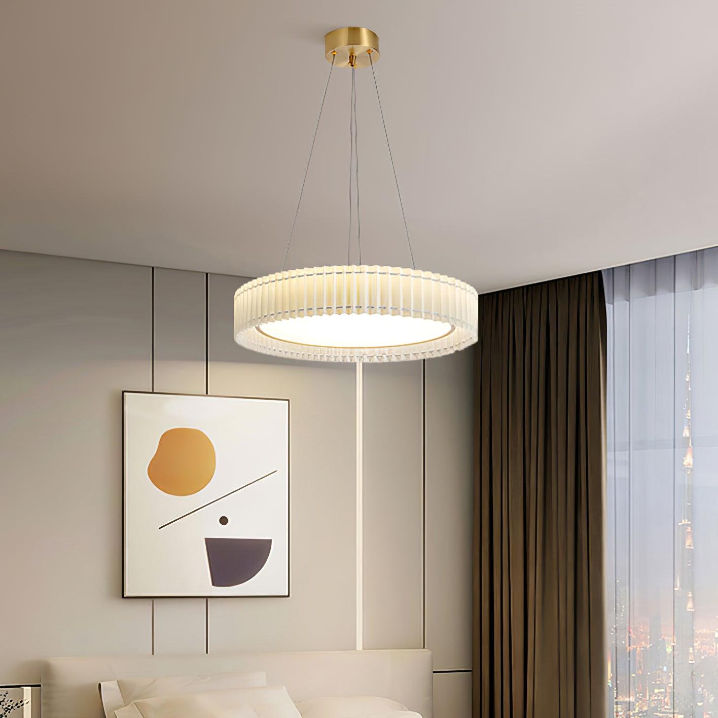 Round Pleated Pendant Lamp - Letslighting