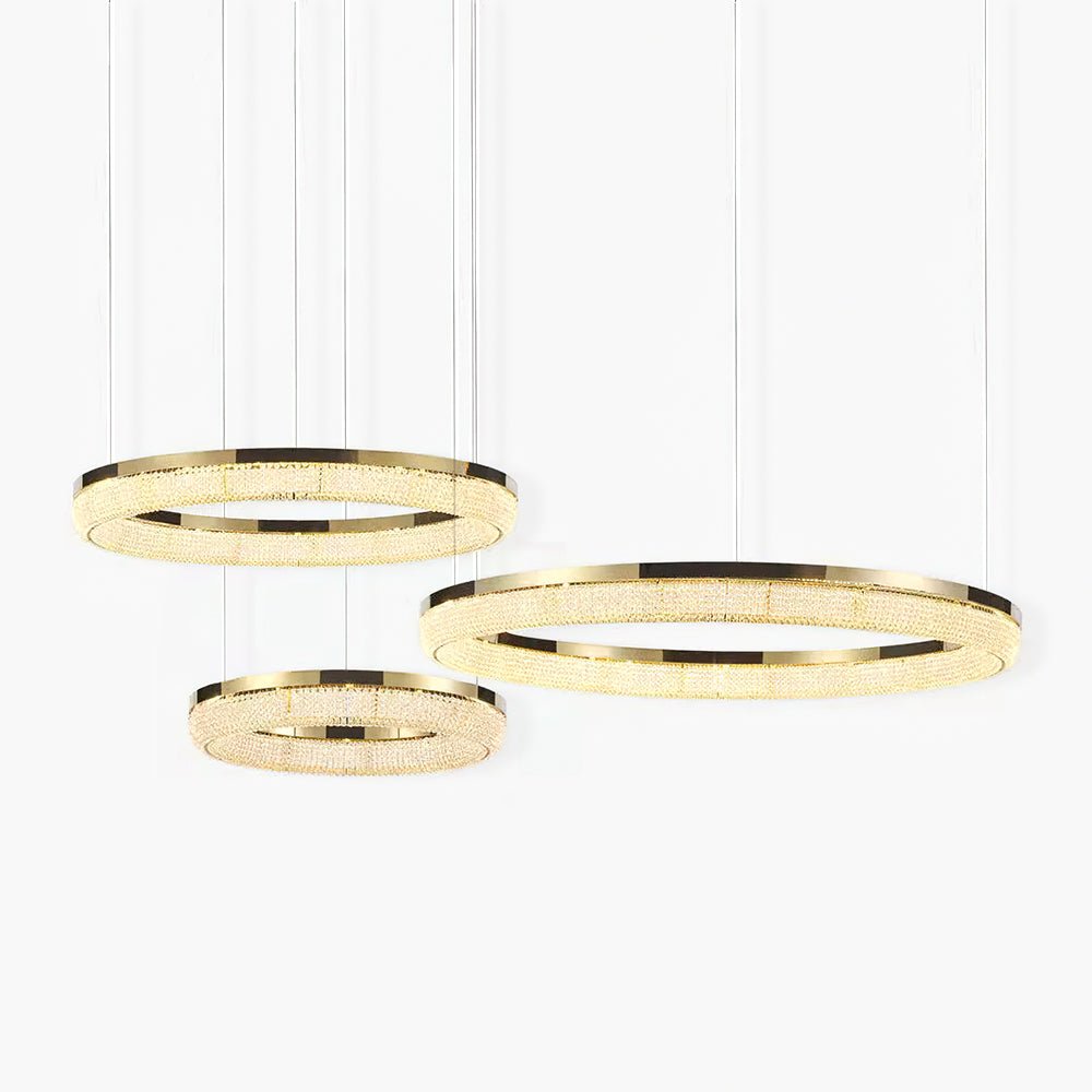 Round Ring Crystal Chandeliers - Letslighting