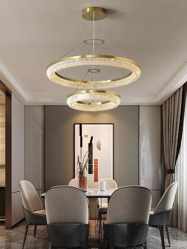 Round Ring Crystal Chandeliers - Letslighting