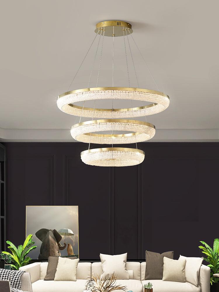 Round Ring Crystal Chandeliers - Letslighting