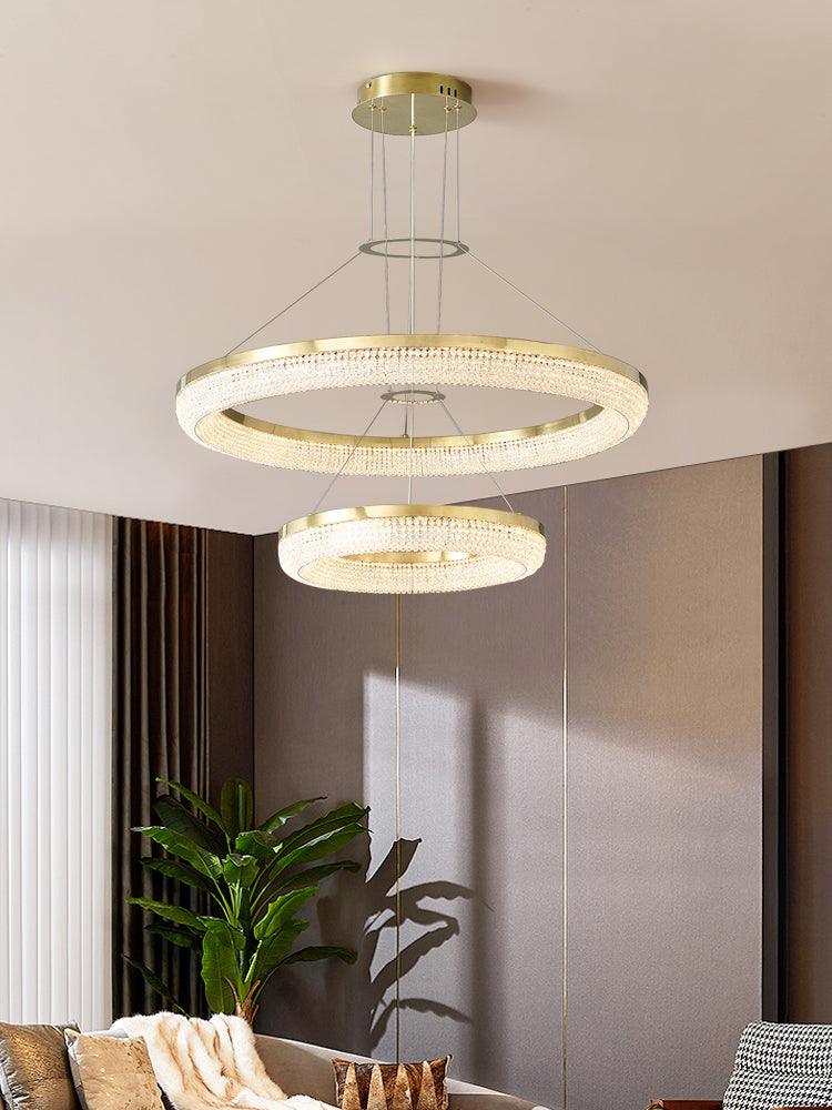 Round Ring Crystal Chandeliers - Letslighting