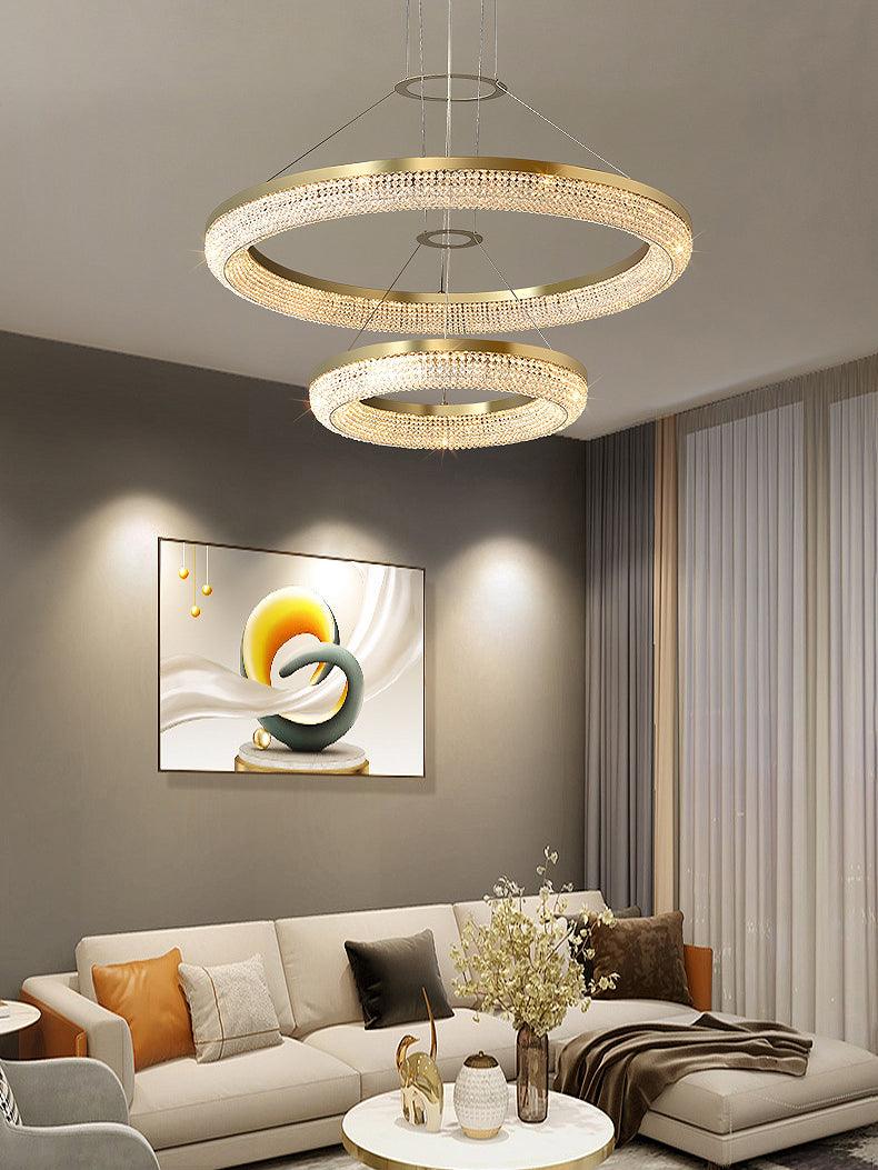 Round Ring Crystal Chandeliers - Letslighting