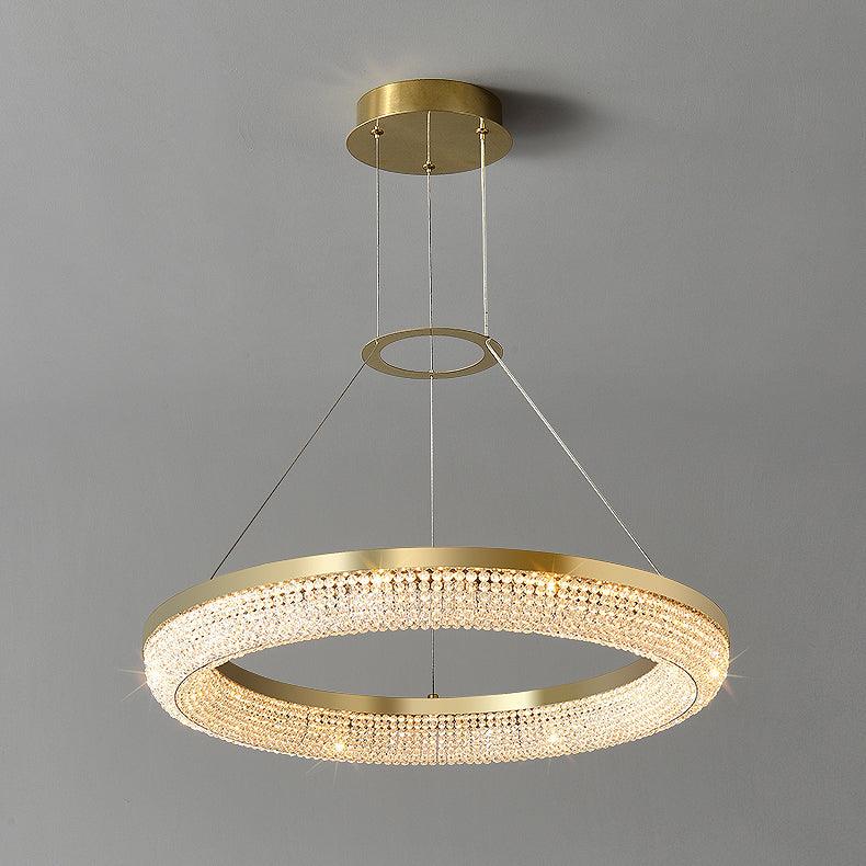 Round Ring Crystal Chandeliers - Letslighting