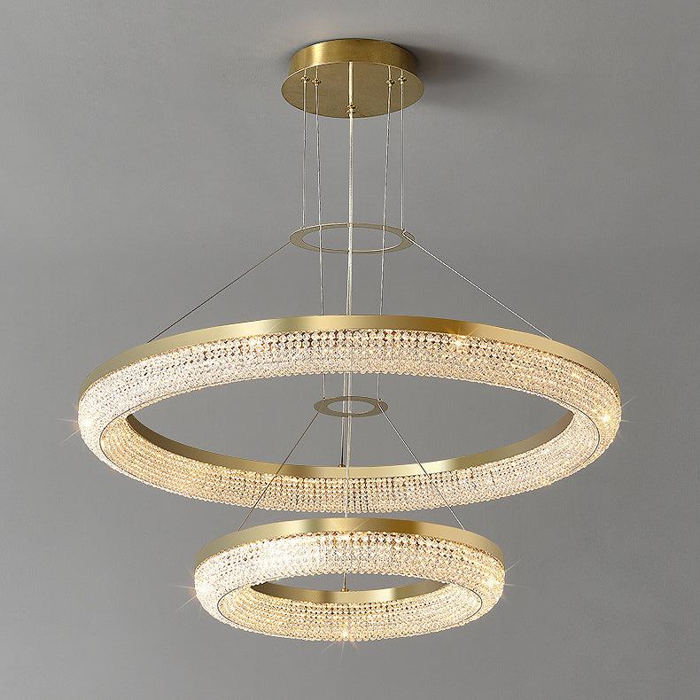Round Ring Crystal Chandeliers - Letslighting