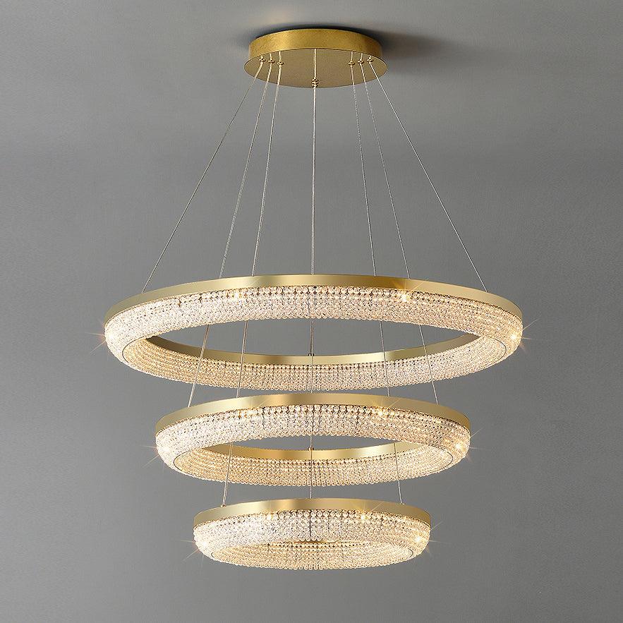 Round Ring Crystal Chandeliers - Letslighting