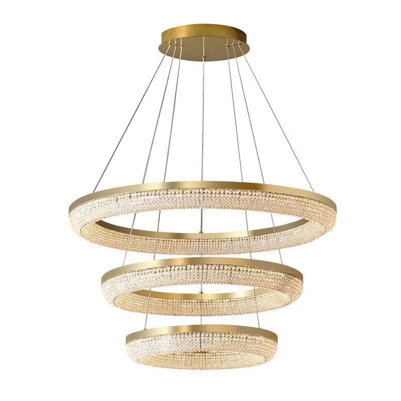 Round Ring Crystal Chandeliers - Letslighting