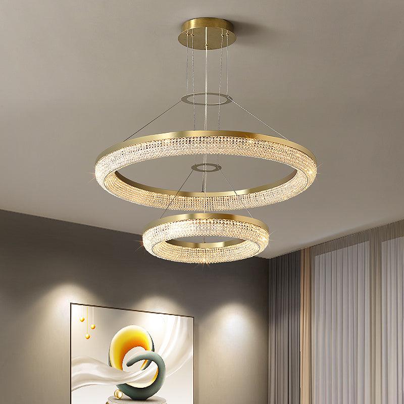 Round Ring Crystal Chandeliers - Letslighting
