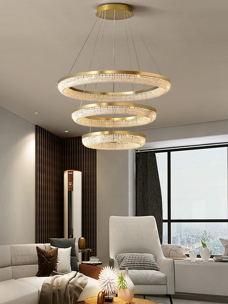 Round Ring Crystal Chandeliers - Letslighting