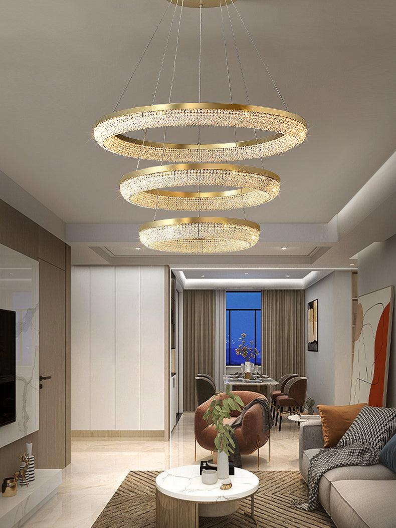 Round Ring Crystal Chandeliers - Letslighting