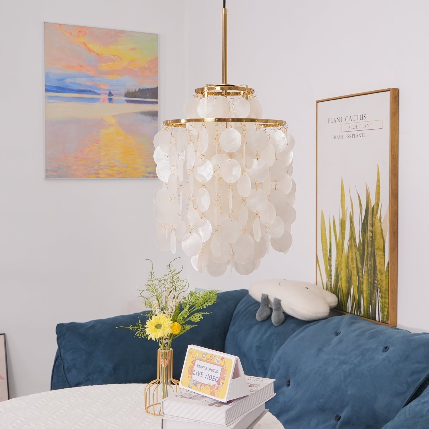 Round Shell Chandelier - Letslighting