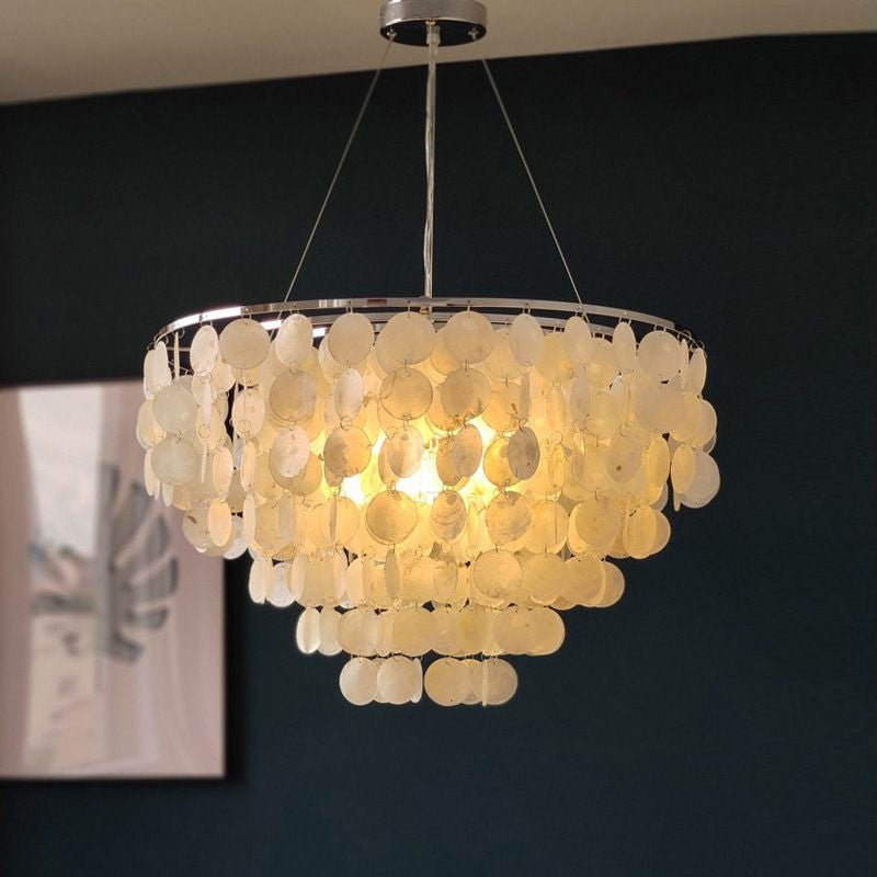 Esileth Postmodern Luxury Shell Wind Chime Metal Chandelier - Letslighting