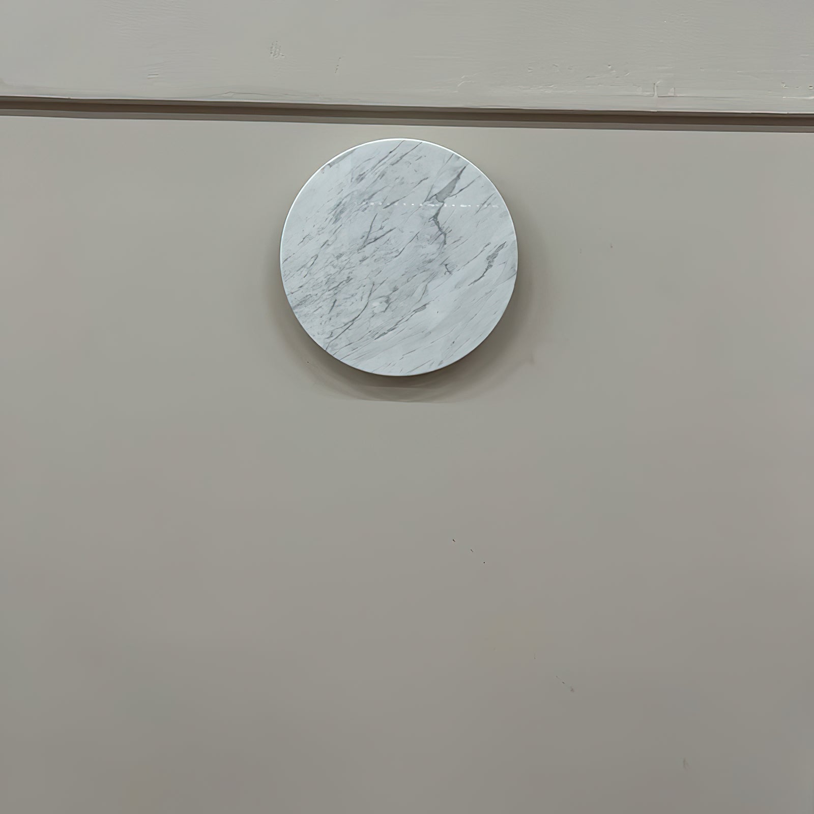 Vasilora Modern Minimalist Round White Marble Sconce Wall Lamp - Lamp Copper