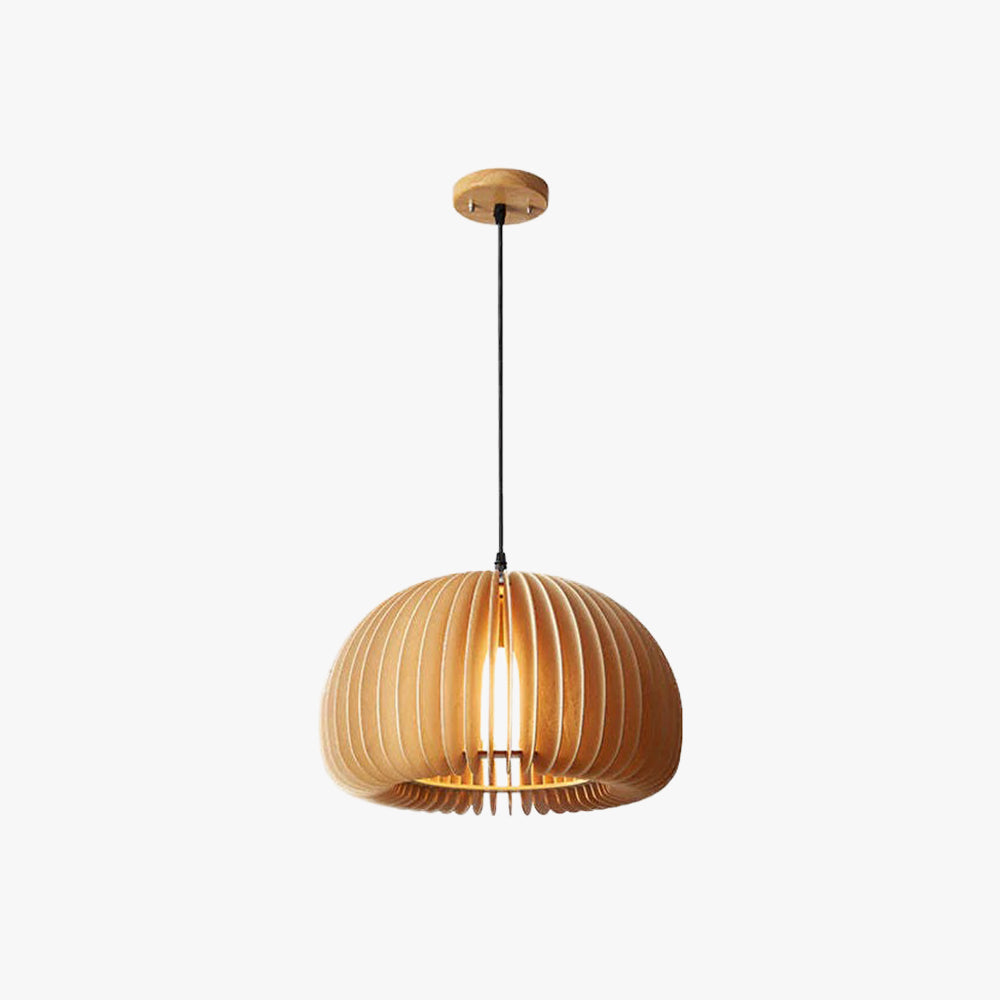 Muto Sencillo Semicircular Madera Lámpara Colgante Dormitorio