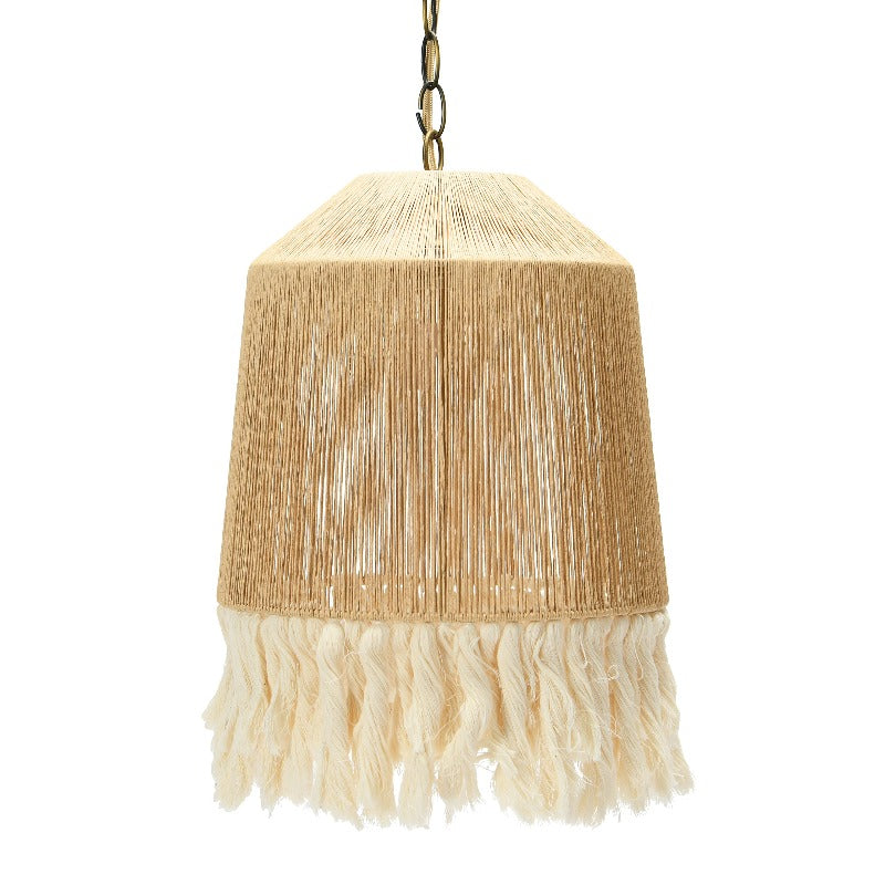 Ritta Creativa Rope Shaded Fringe Metal Lámpara Colgante