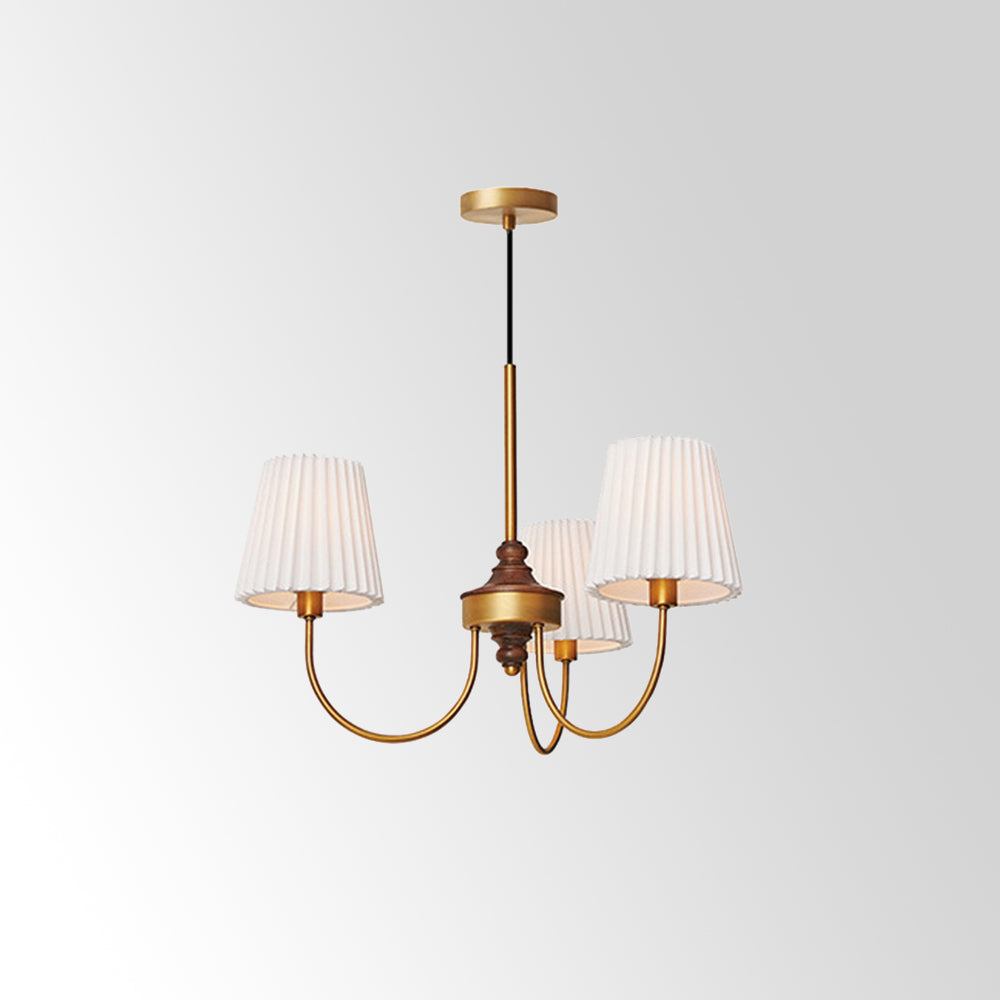 Silva Vintage Cúpula Metal/Tela Lámpara Colgante Branca/Verde