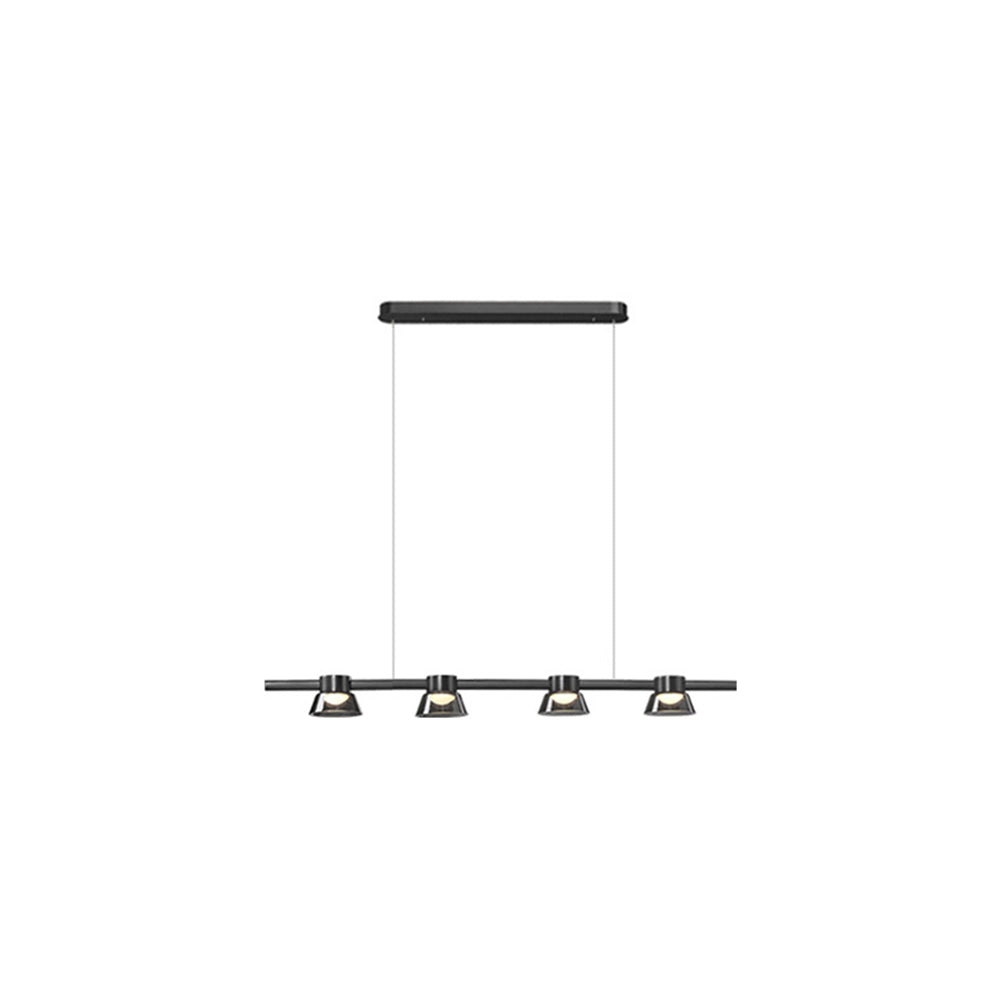 Arisha Moderna Lineal Metal/Vidrio Lámpara Colgante Negra