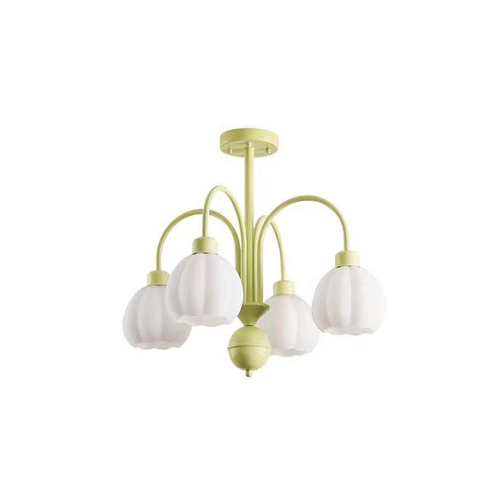 Arisha Infantil Forma De Calabaza Metal/Vidrio Lámpara Colgante Blanca