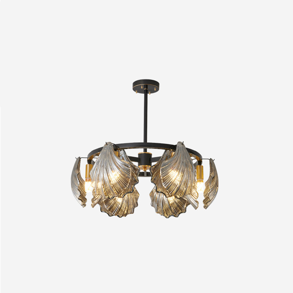 Arisha Moderna Anular Metal /Cristal Lámpara Colgante Negra/Oro