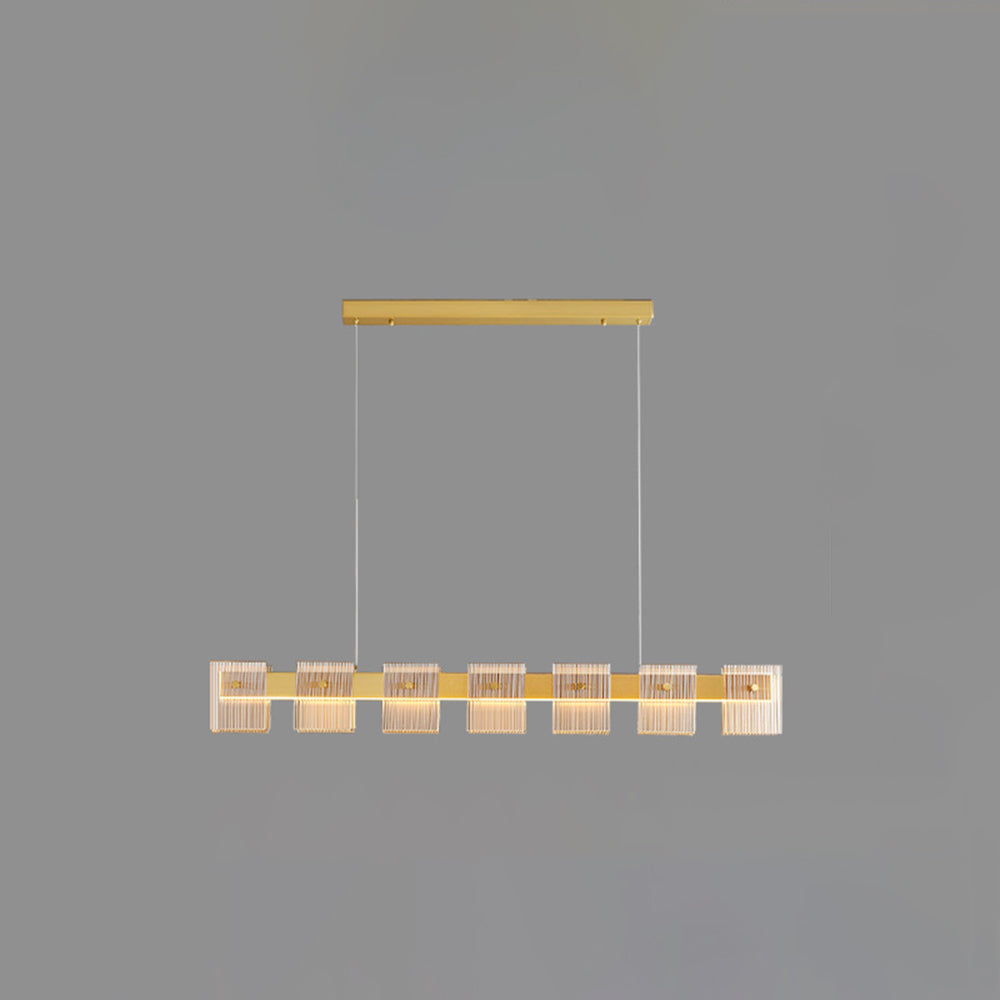 Arisha Decorativa Lineal Metal/Vidria Lámpara Colgante Ora