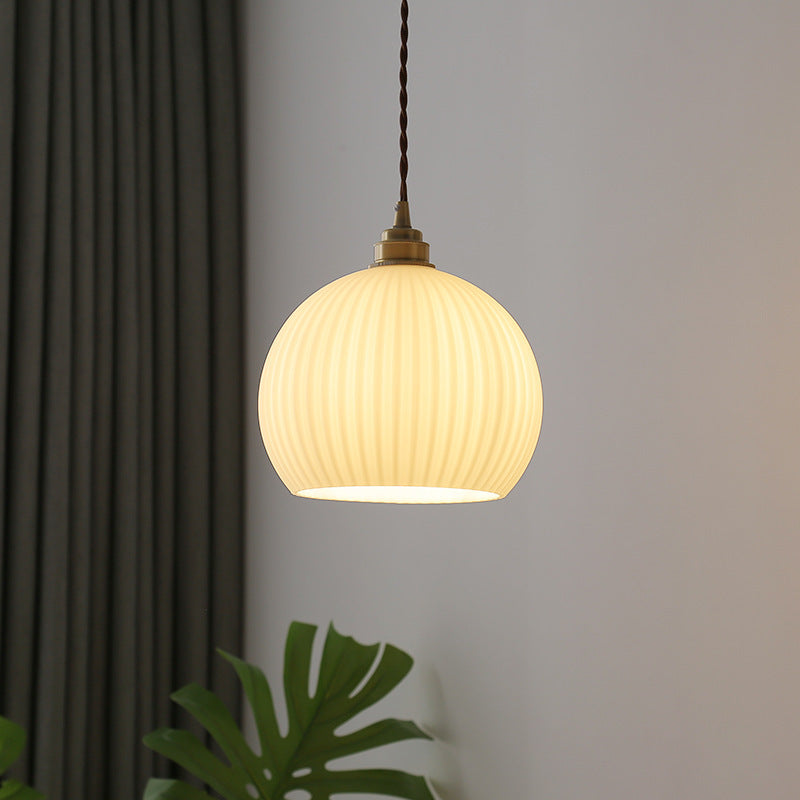 Valentina Minimalista Esfera Metal/Vidrio LED Lámpara colgante Blanco/Transparente