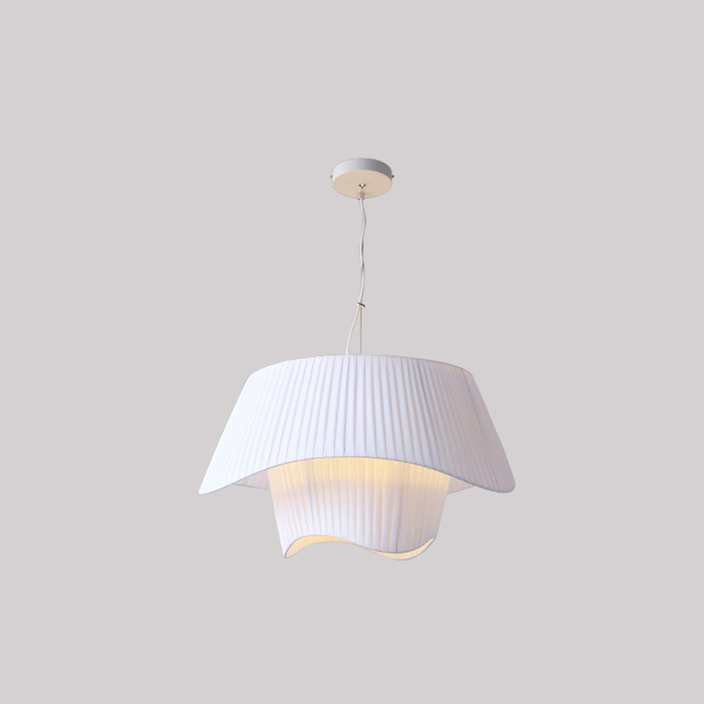 Ritta Nórdico Irregular Metal/Tela Lámpara Colgante Blanca