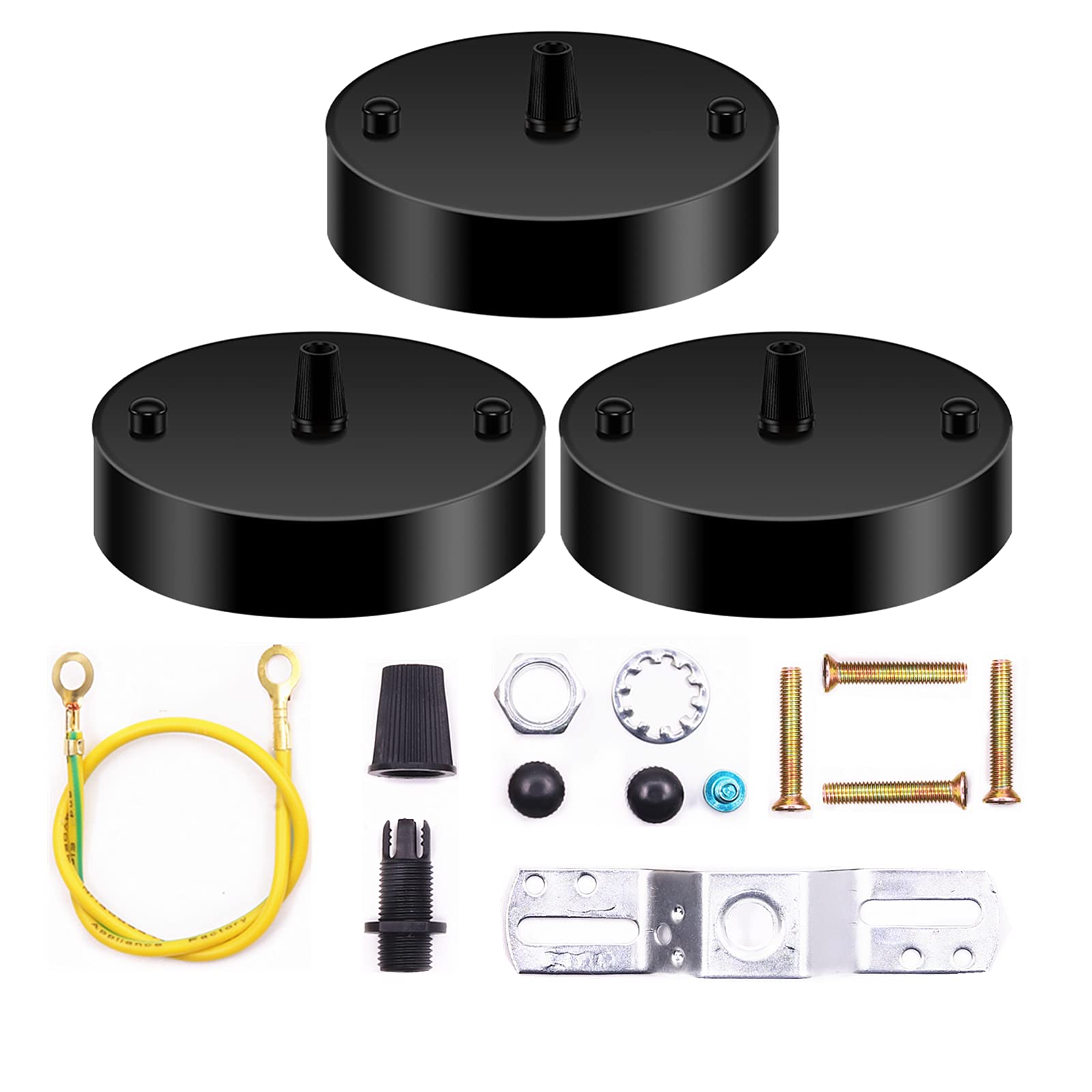 Silva Retro Lámpara colgante Negro/Oro Metal Vidrio Dormitorio