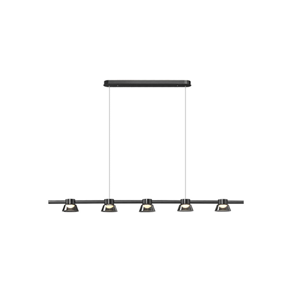 Arisha Moderna Lineal Metal/Vidrio Lámpara Colgante Negra