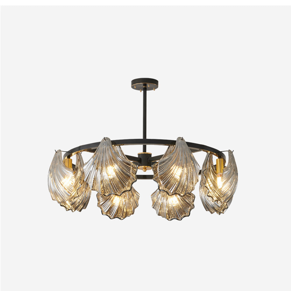 Arisha Moderna Anular Metal /Cristal Lámpara Colgante Negra/Oro