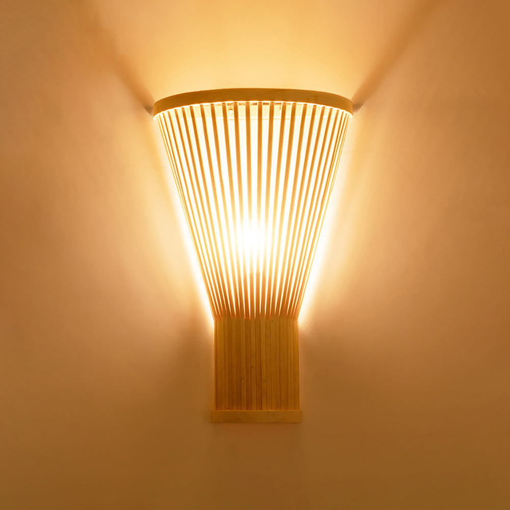 Muto Natural Muto/Acrílico LED Aplique de Pared Madera