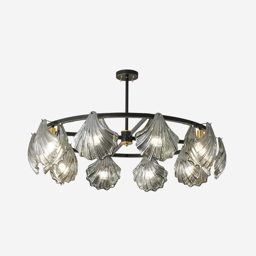 Arisha Moderna Anular Metal /Cristal Lámpara Colgante Negra/Oro