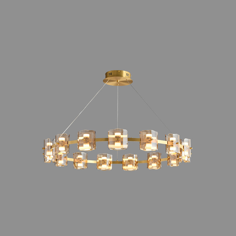 Arisha Minimalista Redonda Metal Lámpara colgante, Negr/Oro