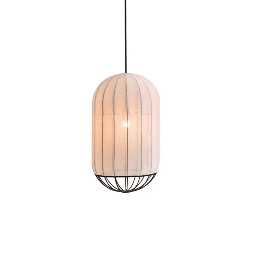 Ritta Moderna Diseño Minimalista Metal/Tela Lámpara Colgante Blanco