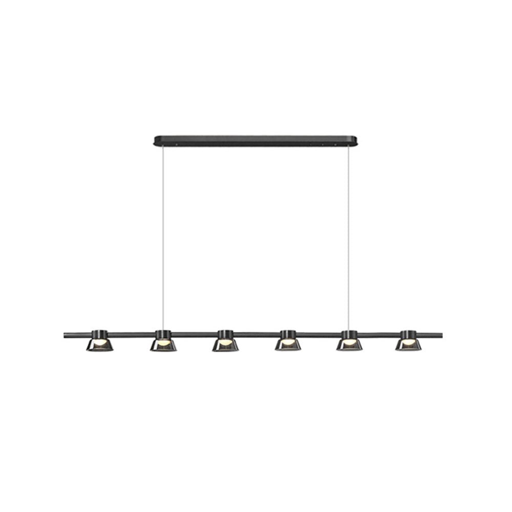 Arisha Moderna Lineal Metal/Vidrio Lámpara Colgante Negra