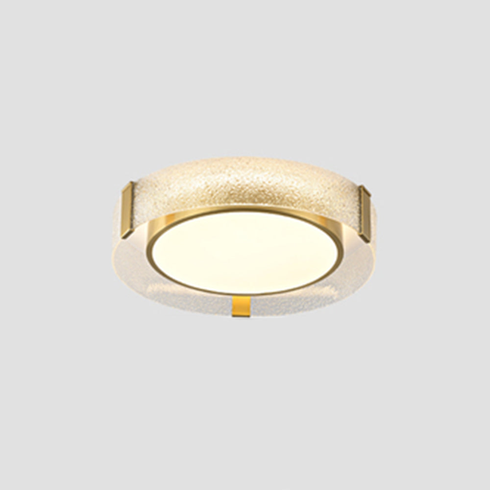 Arisha Moderna Redonda Vidrio LED Lámpara de Techo Oro