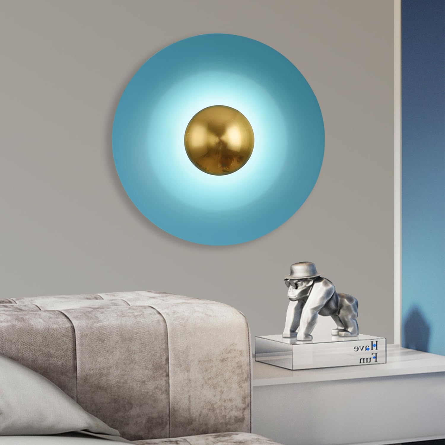 Valentina Minimalista LED Interior Aplique Metal Hotel Dormitorio