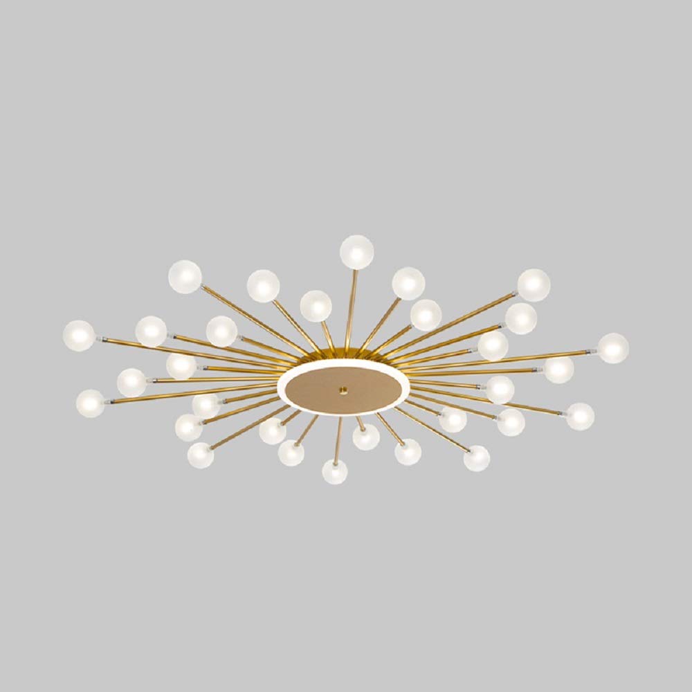 Arisha Nórdico LED Lámpara de Techo Oro/Negro Metal Salón/Dormitorio