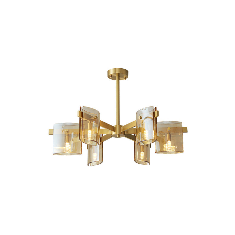 Arisha Minimalista Metal/Vidrio Lámpara Colgante Negra/Oro